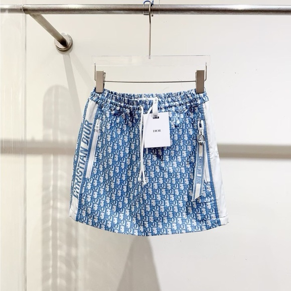 Dior Pants - Authentic Dior Monogram Blue and White Athletic Shorts
